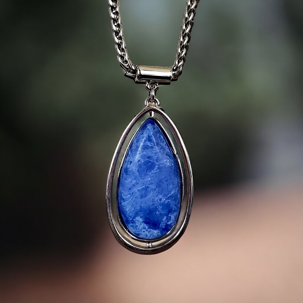 ALFANI Long Stone Pendant Necklace - Picture 3 of 4